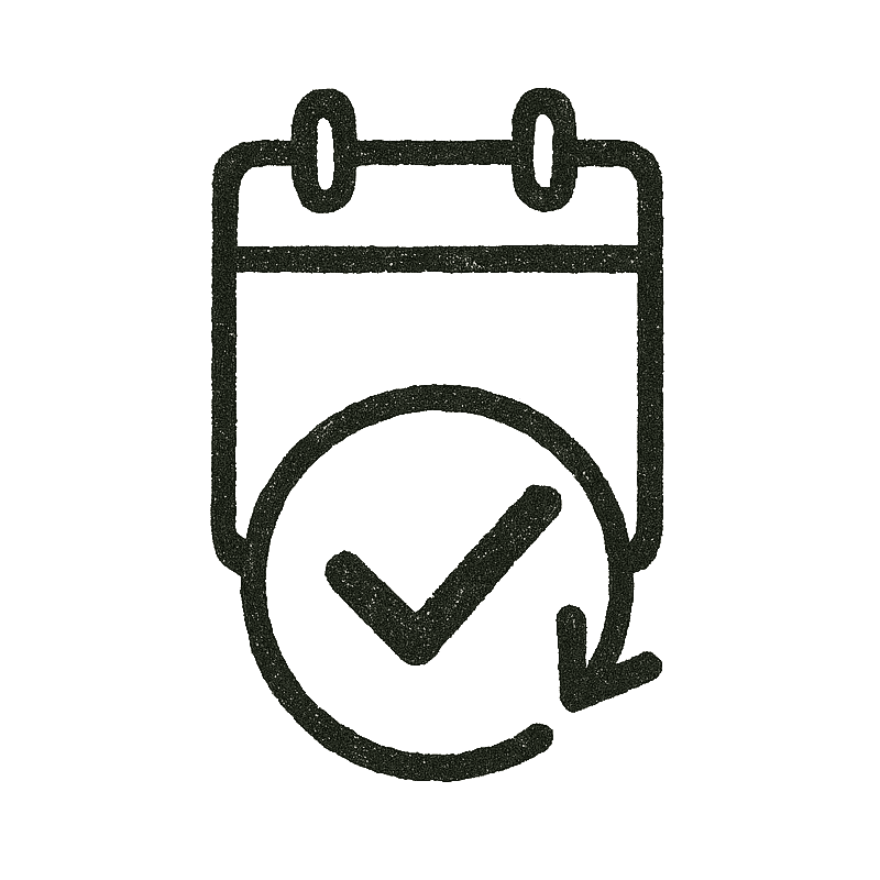Icon representing flexible cancellation policy at Nester Finn Financial District