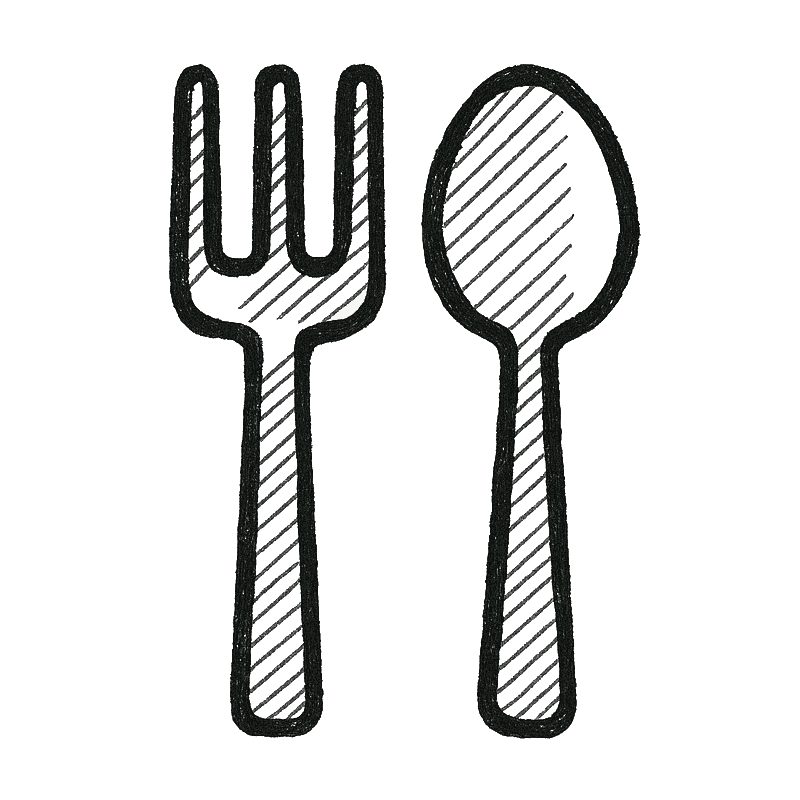 Icon representing stocked kitchen amenity at Nester Finn Downtown Toronto