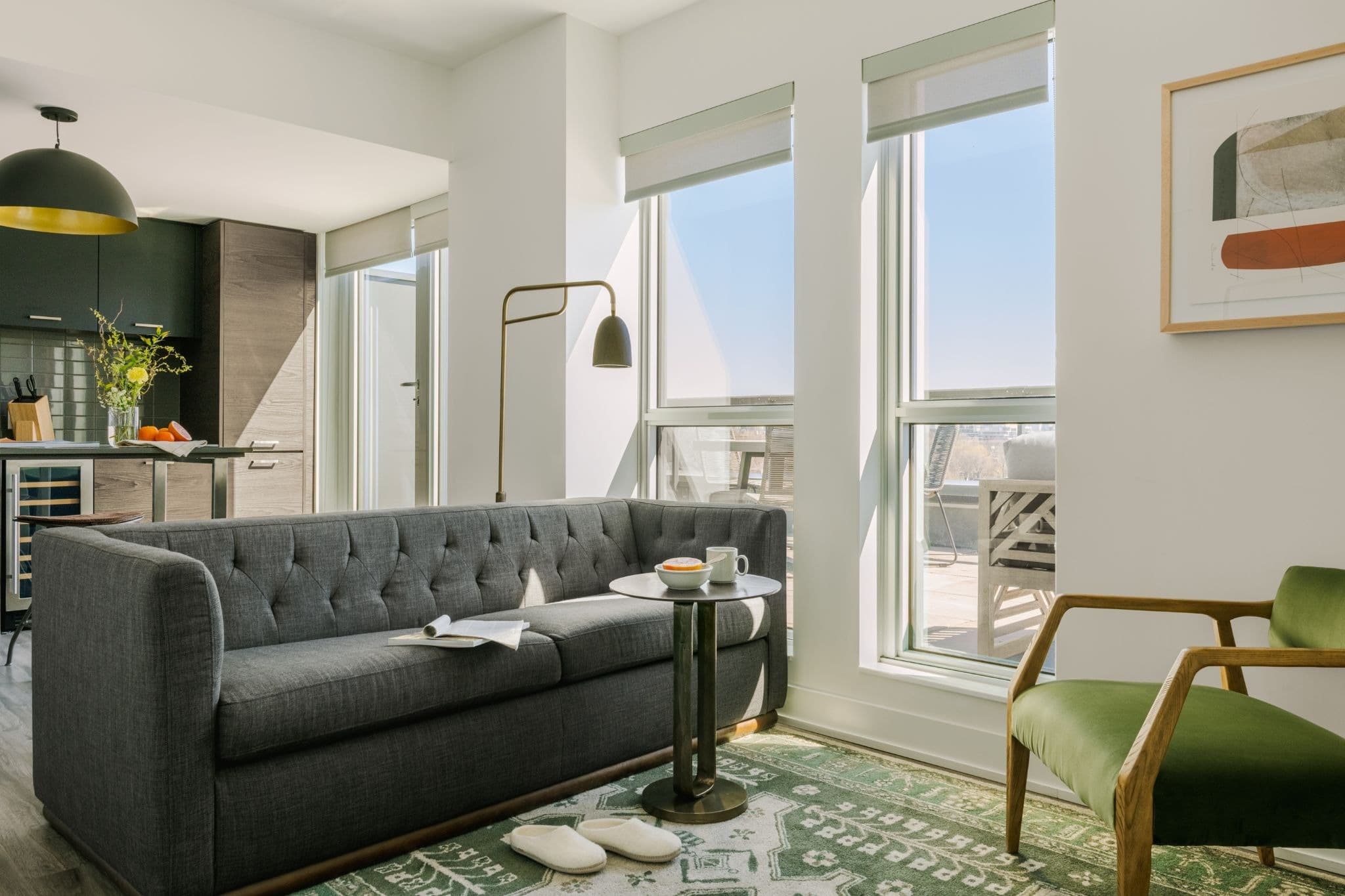 Nester Finn guest room with curated details and natural light