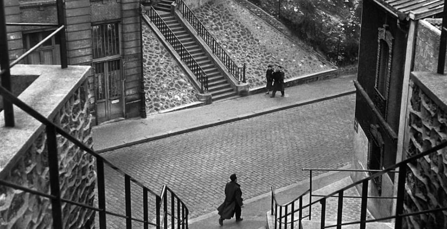 Henri Cartier-Bresson, Rue de Crimee et escalier de la rue des Annelets, 19eme arrondissement, Paris, 1953