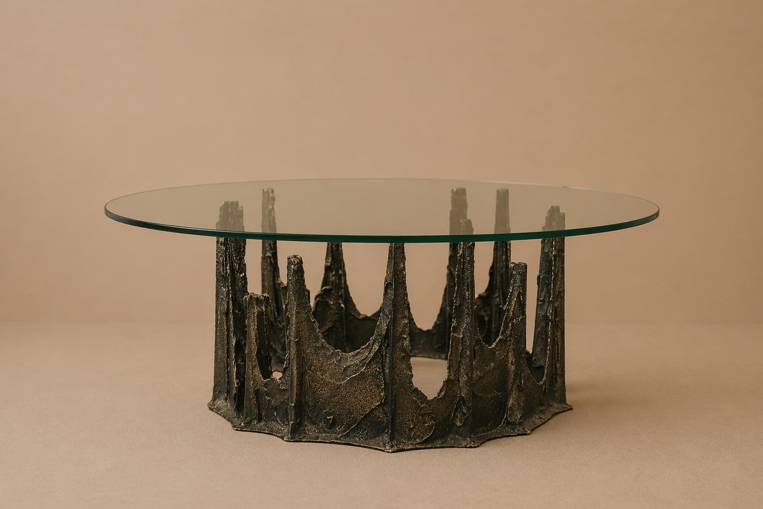 Paul Evans, Sculpted Bronze PE 128 Stalagmite Coffee Table, 1971