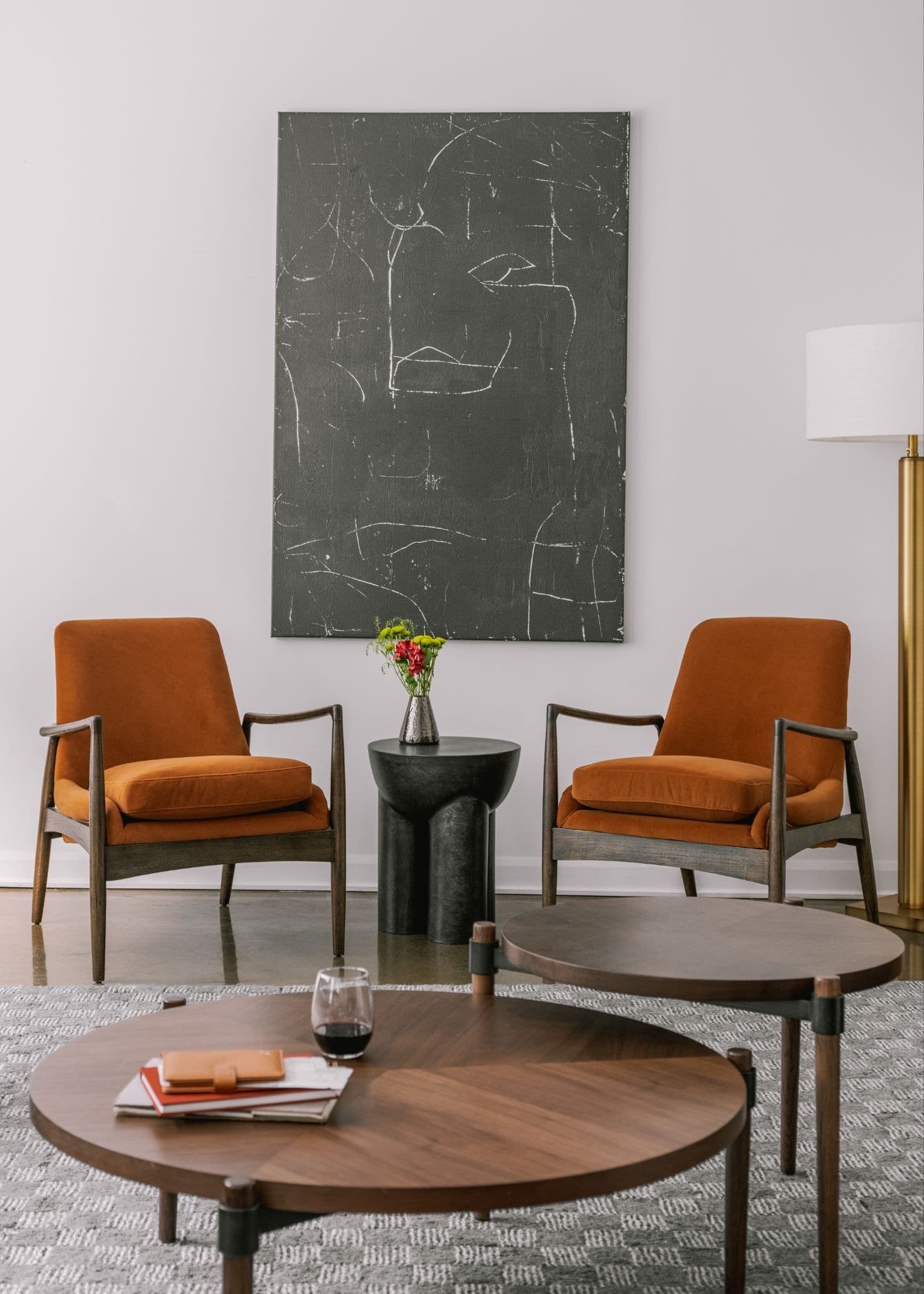 Guest room interior at Nester Finn Square Victoria with contemporary furnishings and city views