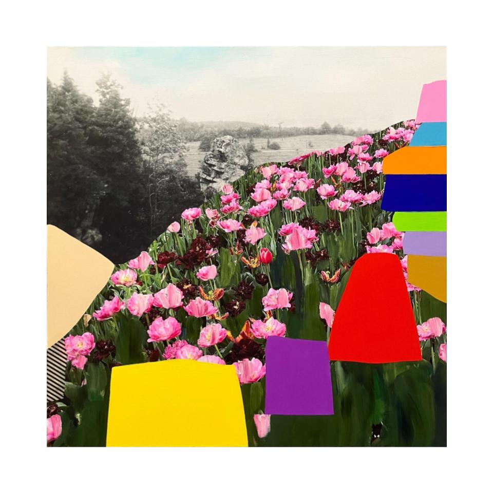 Emily Filler, Field of Tulips, on display at Nester Finn Entertainment District